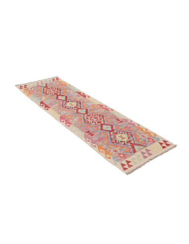 Tappeto Kilim Afghanistan 62x194 Rosso Mattone