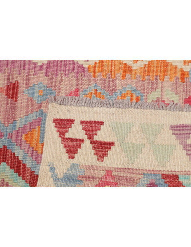 Tappeto Kilim Afghanistan 62x194 Rosso Mattone