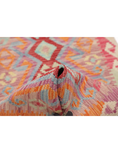 Tappeto Kilim Afghanistan 62x194 Rosso Mattone