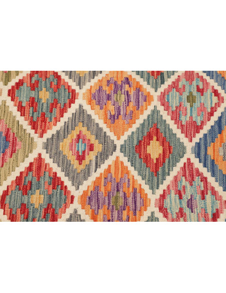 Hand Made Rug Kilim Afghanistan 78x242 Red Beig