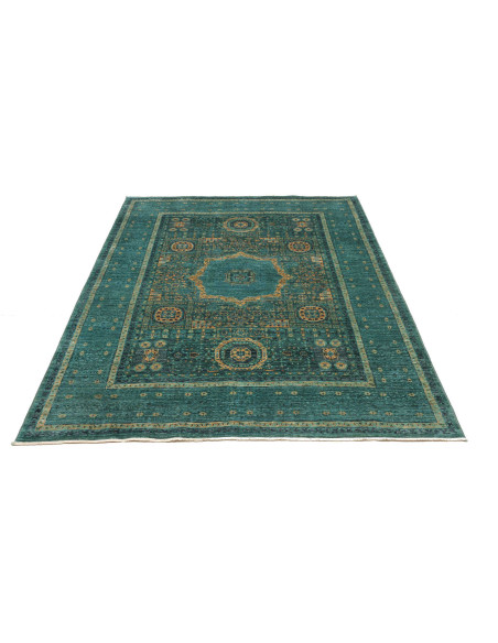 Rug Mamlouk Pakistan 152x206 Petrol Blue Antiqu