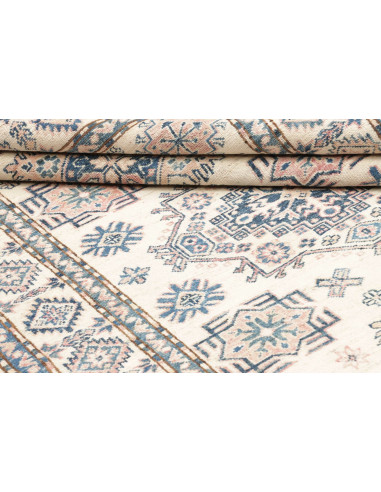 Tappeto Kazak Fine Pakistan bianco grigio 121x177