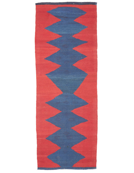 Rug Kilim Vintage Persia 77x214 Scarlet Red Ind
