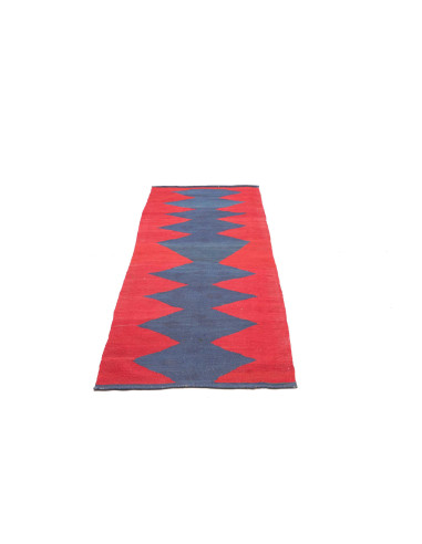 Rug Kilim Vintage Persia 77x214 Scarlet Red Ind