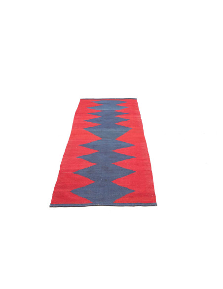 Rug Kilim Vintage Persia 77x214 Scarlet Red Ind