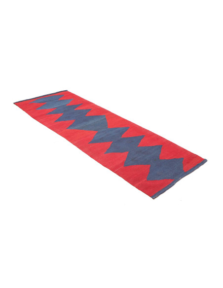 Rug Kilim Vintage Persia 77x214 Scarlet Red Ind
