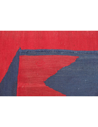 Rug Kilim Vintage Persia 77x214 Scarlet Red Ind