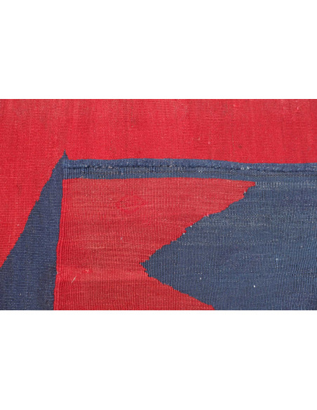 Rug Kilim Vintage Persia 77x214 Scarlet Red Ind