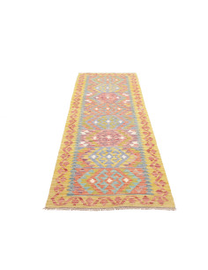 Tappeto Kilim Afghanistan 80x243 Giallo Brillan 2
