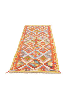Tappeto Kilim Afghanistan 80x247 Arancione Terr 2
