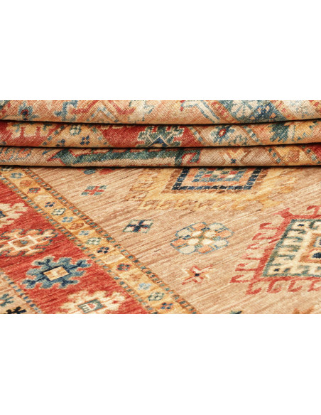 Tappeto Kazak Fine Pakistan marrone rosso 151x210