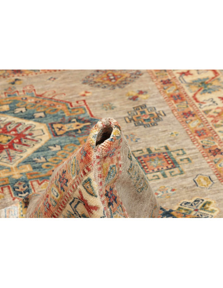 Tappeto Kazak Fine Pakistan marrone grigio 150x203