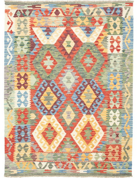 Kilim 127x172 Cm Kilim; Afghanistan; Hand-carded Wool warp: