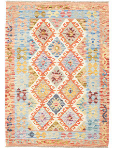 Kilim 129x177 Cm Kilim, Afghanistan, Hand-carded Wool