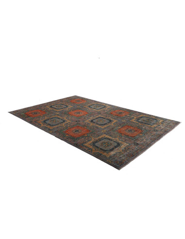 Rug Mamlouk Pakistan 202x302 Slate Blue Burnt O