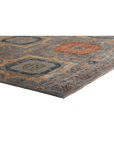 Rug Mamlouk Pakistan 202x302 Slate Blue Burnt O