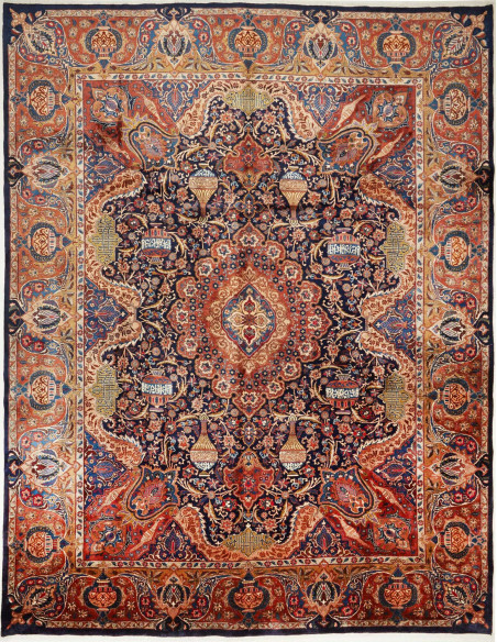Rug Kashamr Zirkhaki Persia brown grey 300x389