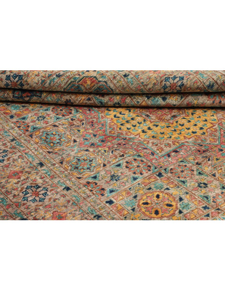 Rug Mamlouk Pakistan 126x182 Sand Turquoise