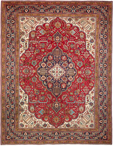 Tabriz 256x338 Cm Tabriz, Persia, Lana Cardata A Mano