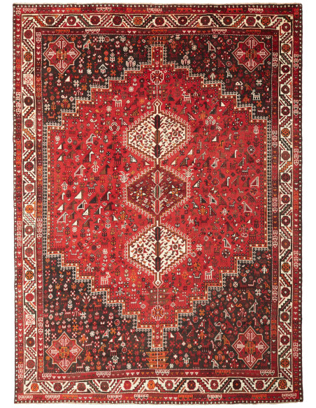 Shiraz 215x302 Cm Shiraz, Persia, Lana Cardata A Mano