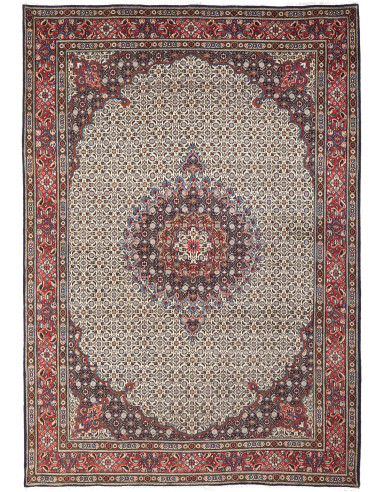 Moud 200x290 Cm Moud, Persia, Hand-carded Wool warp: