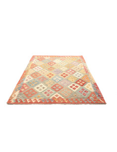 Kilim 154x200 Cm Kilim, Afghanistan, Hand-carded Wool warp: 2