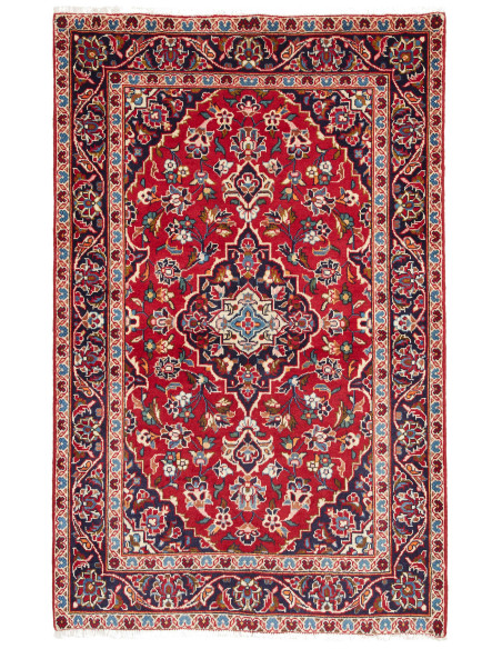 Kashan Fine 98x153 Cm Kashan Fine, Persia, Hand-carded Wool