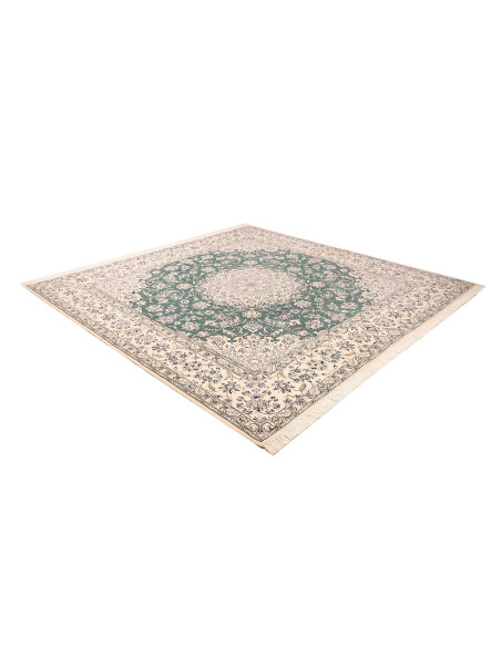 Nain 9la 251x253 Cm Nain 9la, Persia, Hand-carded Wool And