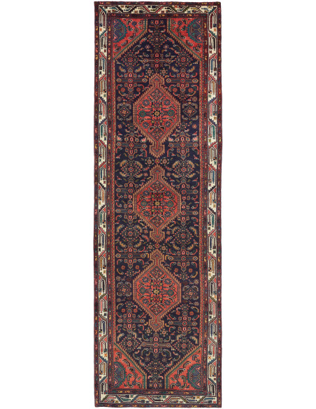 Hamadan 110x360 Cm Hamadan Persia Lana Cardata A Mano Cotone