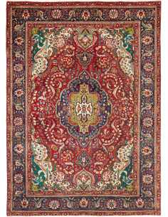 Tabriz 205x280 Cm Tabriz Persia Lana Cardata A Mano Cotone
