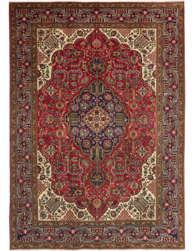 Tabriz 204x290 Cm Tabriz, Persia, Lana Cardata A Mano
