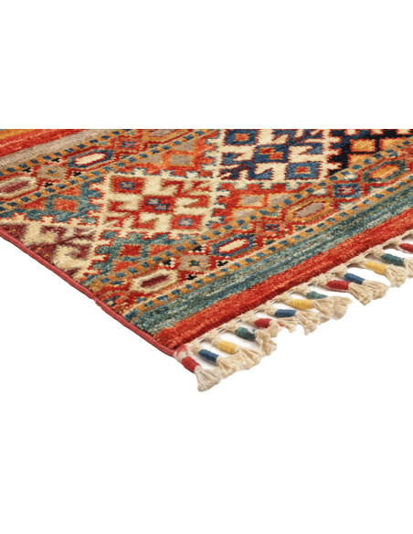 Rug Samarkand Pakistan red yellow 79x115