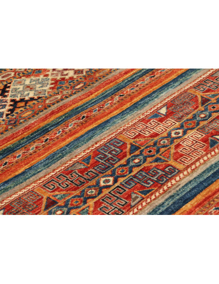 Rug Samarkand Pakistan red yellow 79x115