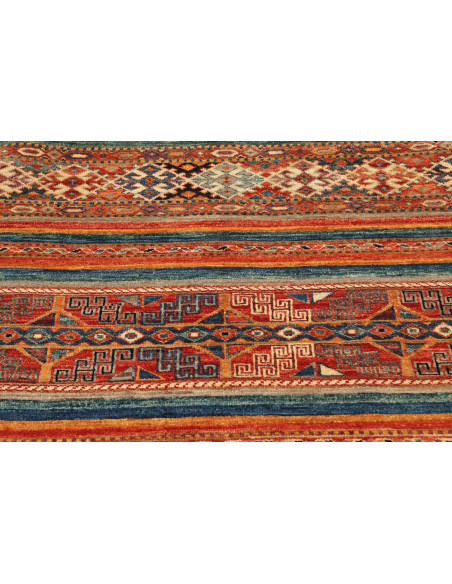 Rug Samarkand Pakistan red yellow 79x115
