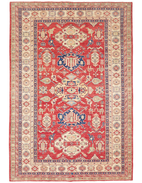 Kazak Fine 202x290 Cm Kazak Fine, Pakistan, Hand-carded Wool