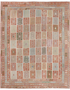 Kilim 404x496 Cm Kilim Afghanistan, Hand-carded Wool cotton