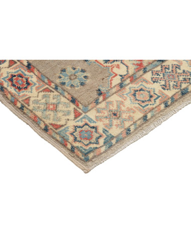 Rug Kazak Afghanistan maroon grey 63x91