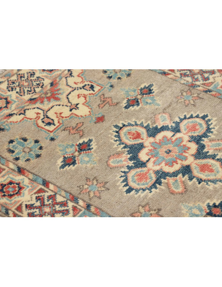 Rug Kazak Afghanistan maroon grey 63x91