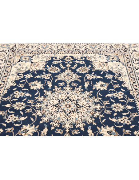 Rug Nain Kashmar Persia 153x207 Deep Blue Cream