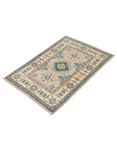 Rug Kazak Afghanistan beige grey 60x85