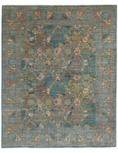 Tappeto Shahi Fine Pakistan 243x302 Blu Petroli