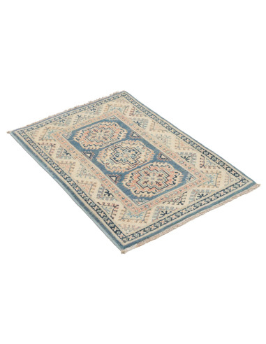 Rug Kazak Afghanistan beige grey 63x92