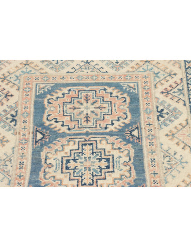 Rug Kazak Afghanistan beige grey 63x92