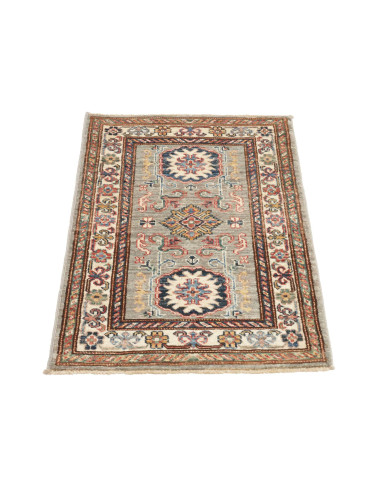 Rug Kazak Fine Pakistan maroon sky blue 62x88