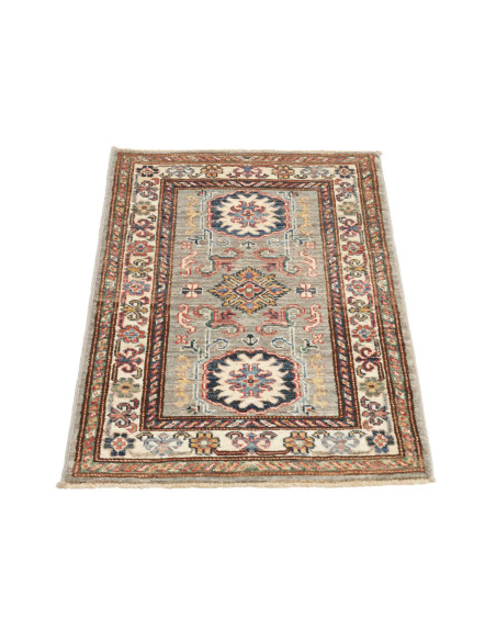 Rug Kazak Fine Pakistan maroon sky blue 62x88