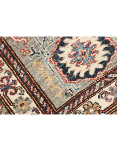 Rug Kazak Fine Pakistan maroon sky blue 62x88