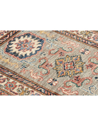 Rug Kazak Fine Pakistan maroon sky blue 62x88
