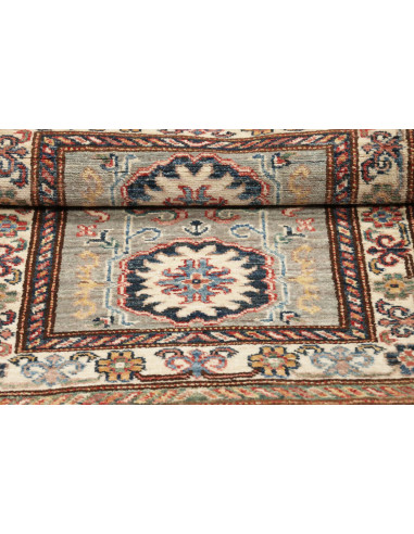 Rug Kazak Fine Pakistan maroon sky blue 62x88