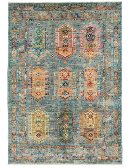 Tribal 150x208 Cm Tribal Pakistan Lana Cardata A Mano