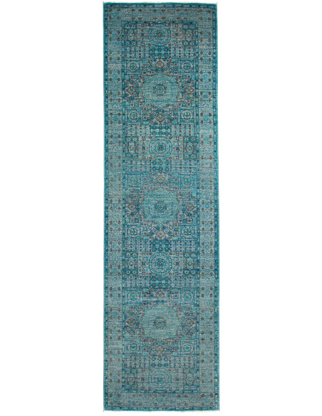 Rug Mamlouk Pakistan 80x293 Turquoise Teal
